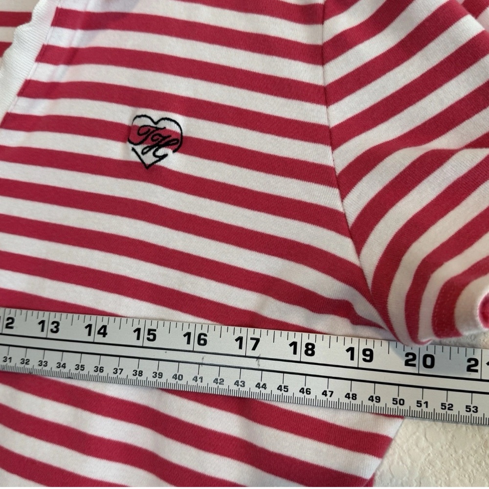 🆕 Tommy Hilfiger XL Striped Polo Dress - Pink White Scallop Collar 🆕 NWOT - Picture 7 of 16